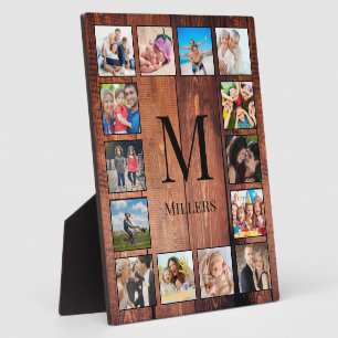 Custom Family Foto Collage reclased Wood Fotoplatte