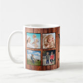 Custom Family Foto Collage reclased Wood Kaffeetasse (Links)