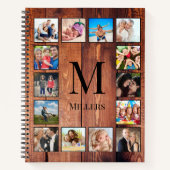 Custom Family Foto Collage reclased Wood Notizblock (Vorderseite)