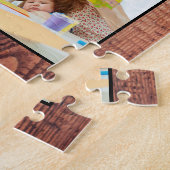 Custom Family Foto Collage reclased Wood Puzzle (Seite)