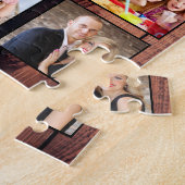 Custom Family Foto Collage reclased Wood Puzzle (Seite)