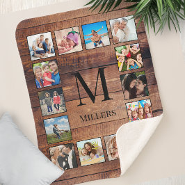 Custom Family Foto Collage reclased Wood Sherpadecke