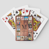 Custom Family Foto Collage reclased Wood Spielkarten (Rückseite)