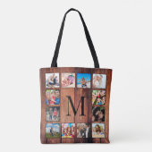 Custom Family Foto Collage reclased Wood Tasche (Rückseite)