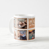 Custom Family Foto Collage Trendy Rose Gold Kaffeetasse (Vorderseite Links)