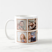 Custom Family Foto Collage Trendy Rose Gold Kaffeetasse (Links)