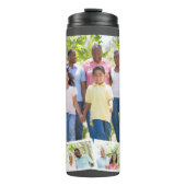 Custom Family Foto Collage w Zigzag Foto Strip Thermosbecher (Vorderseite)