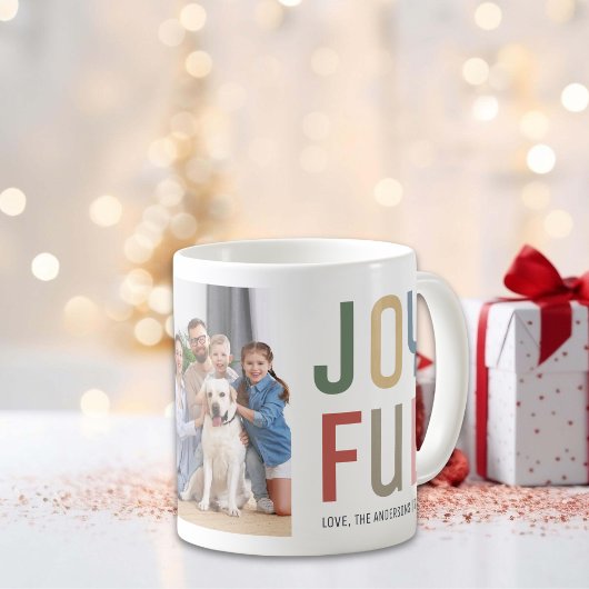 Custom Family Foto farbenfrohe Weihnachten Kaffeetasse