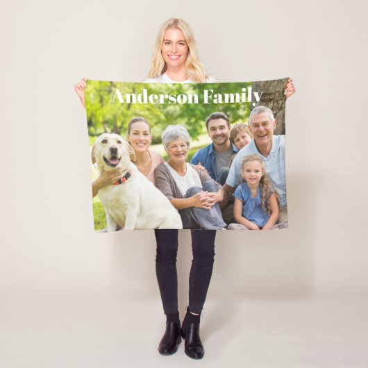 Custom Family Foto Fleece Blanket (Beispiel)