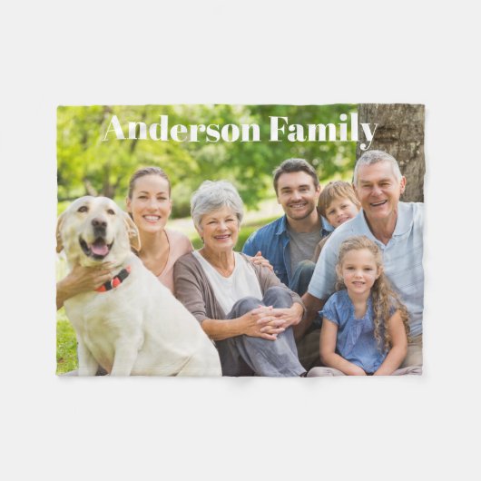 Custom Family Foto Fleece Blanket (Vorderseite (Horizontal))