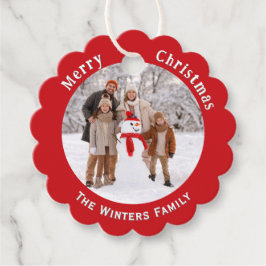 Custom Family Foto Frohe Weihnachtsfeiertage Geschenkanhänger