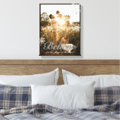Custom Family Foto glaubt Silver Glitzer Snow Leinwanddruck (Insitu (Schlafzimmer))