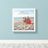 Custom Family Foto Leinwand - Urlaub Motivierend (Insitu (Holzboden))
