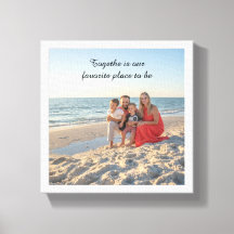 Custom Family Foto Leinwand - Urlaub Motivierend