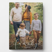 Custom Family Foto Modernes Heftskript Fotoplatte (Vorderseite)