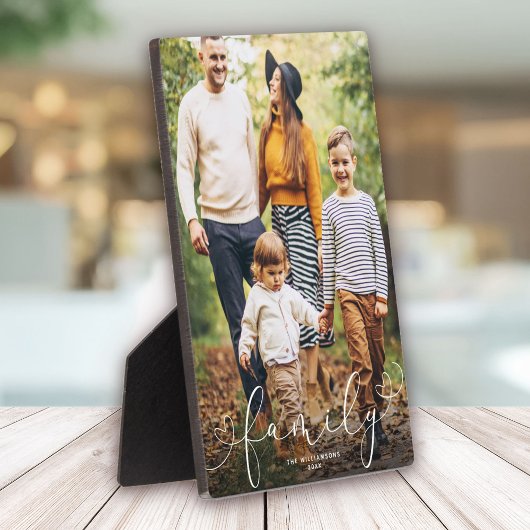 Custom Family Foto Modernes Heftskript Fotoplatte