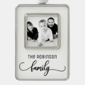 CUSTOM FAMILY FOTO Rahmen-Ornament SILBER (Vorderseite)