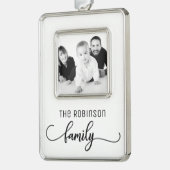 CUSTOM FAMILY FOTO Rahmen-Ornament SILBER (Links)