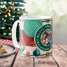 Custom Family Foto Red Green Kariert Holiday