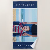 Custom Family Foto Summer Keepake Geschenk Strandtuch (Vorderseite)