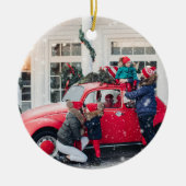 Custom Family Foto - Weihnachten bewahren Keramik Ornament (Vorne)
