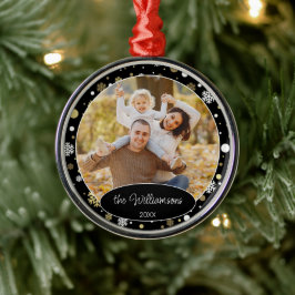 Custom Family Foto Weihnachten Personalisiert 2023 Ornament Aus Metall