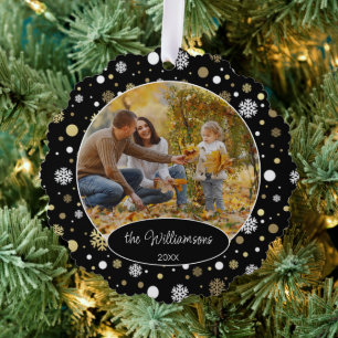Custom Family Foto Weihnachten Personalisiert 2023 Ornament Karte
