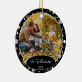 Custom Family Foto Weihnachten Personalisiert 2025 Keramik Ornament (Rechts)