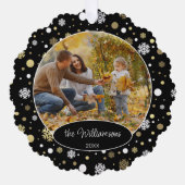 Custom Family Foto Weihnachten Personalisiert Ornament Karte (Vorderseite)