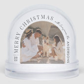 Custom Family Foto Weihnachts-Schneeglobe | Schneekugeln (Vorderseite)