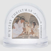 Custom Family Foto Weihnachts-Schneeglobe | Schneekugeln (Rückseite)