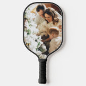 Custom Family Foto Weihnachtsgeschenk Pickleball Schläger (Rückseite)