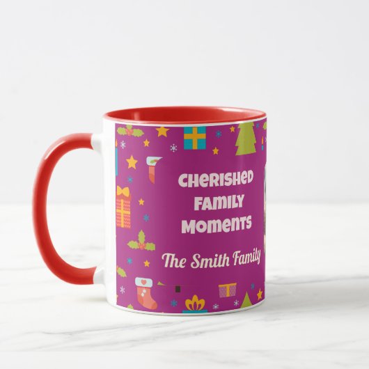 Custom Family Foto Weihnachtsgeschenke für Tochter Tasse (Links)