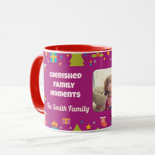 Custom Family Foto Weihnachtsgeschenke für Tochter Tasse (Vorderseite Links)