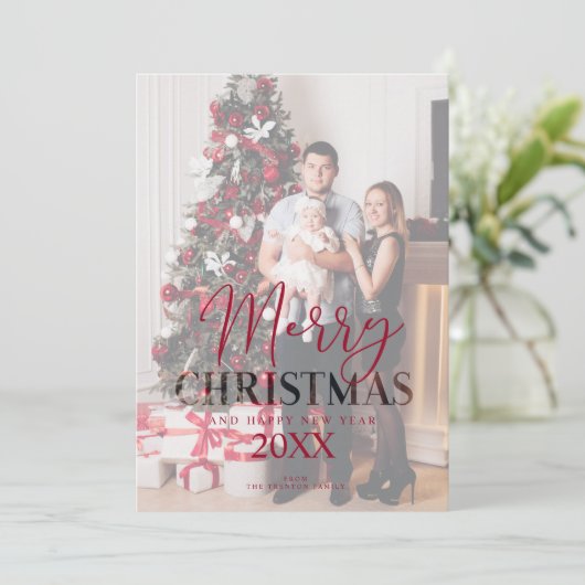 Custom Family Foto Weihnachtstransparenz (Stehend Vorderseite)