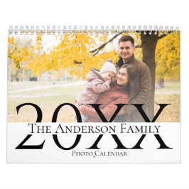 Custom Family Fotos Year 20XX Calendar Kalender