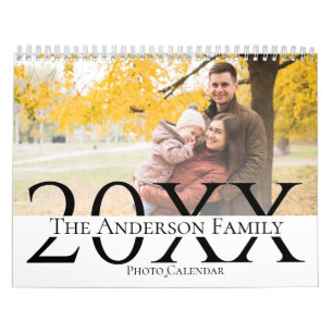 Custom Family Fotos Year 20XX Calendar Kalender