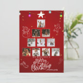 Custom Family Gruß frohe Weihnachten Foto (Stehend Vorderseite)