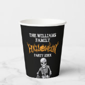 Custom Family Halloween Annual Party Skelett Pappbecher (Rückseite)