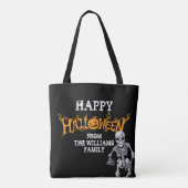 Custom Family Halloween Annual Party Skelett Tasche (Rückseite)
