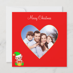 Custom Family Heart & Niedlich Elf Weihnachten