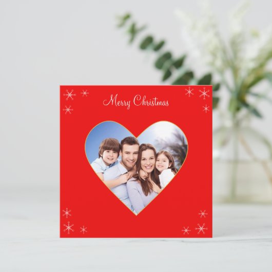 Custom Family Heart Weihnachten (Stehend Vorderseite)