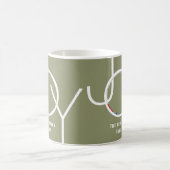 Custom Family Holiday Weihnachten Foto Green Kaffeetasse (Mittel)