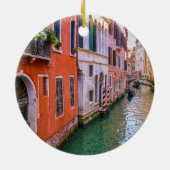 Custom Family Italien Trip Foto Weihnachtsbaum Keramik Ornament (Hinten)