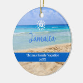 Custom Family Jamica Urlaub Weihnachten Keramik Ornament (Links)