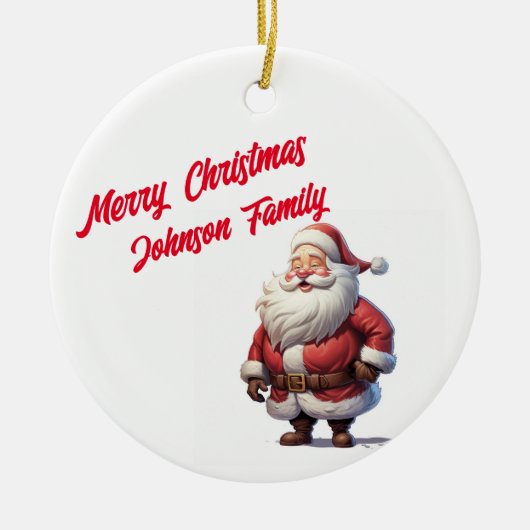 Custom Family Joy Santa Ornament (Vorne)
