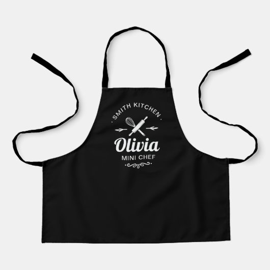 Custom Family Kitchen Mini Chef Kids Apron Schürze (Vorderseite)