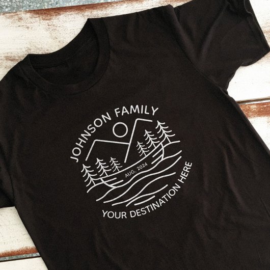 Custom Family Lake Camping Vacacation Group Matchi T-Shirt
