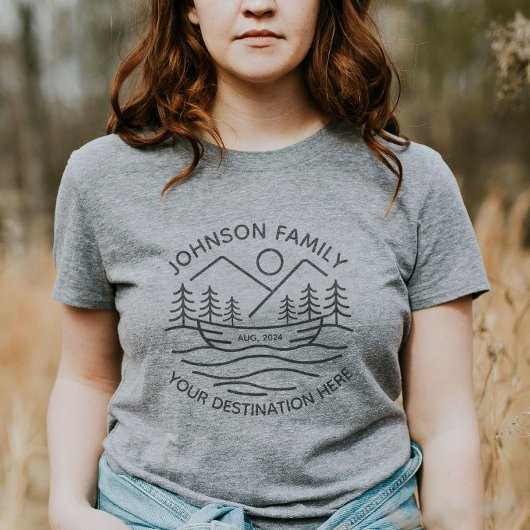 Custom Family Lake Camping Vacacation Group Matchi T-Shirt