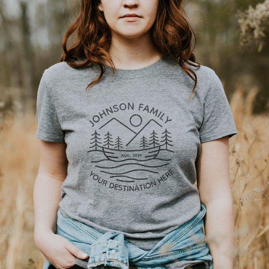 Custom Family Lake Camping Vacacation Group Matchi T-Shirt